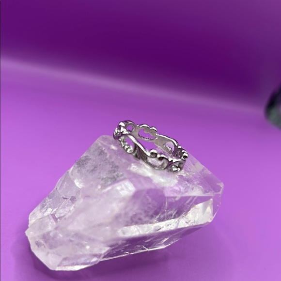 #4. Exclusively Fancy Silver Beach Waves Band Ring NWT - Picture 2 of 5